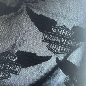 Harley Davidson Repeating Logo Sheer Short Sleeves Top